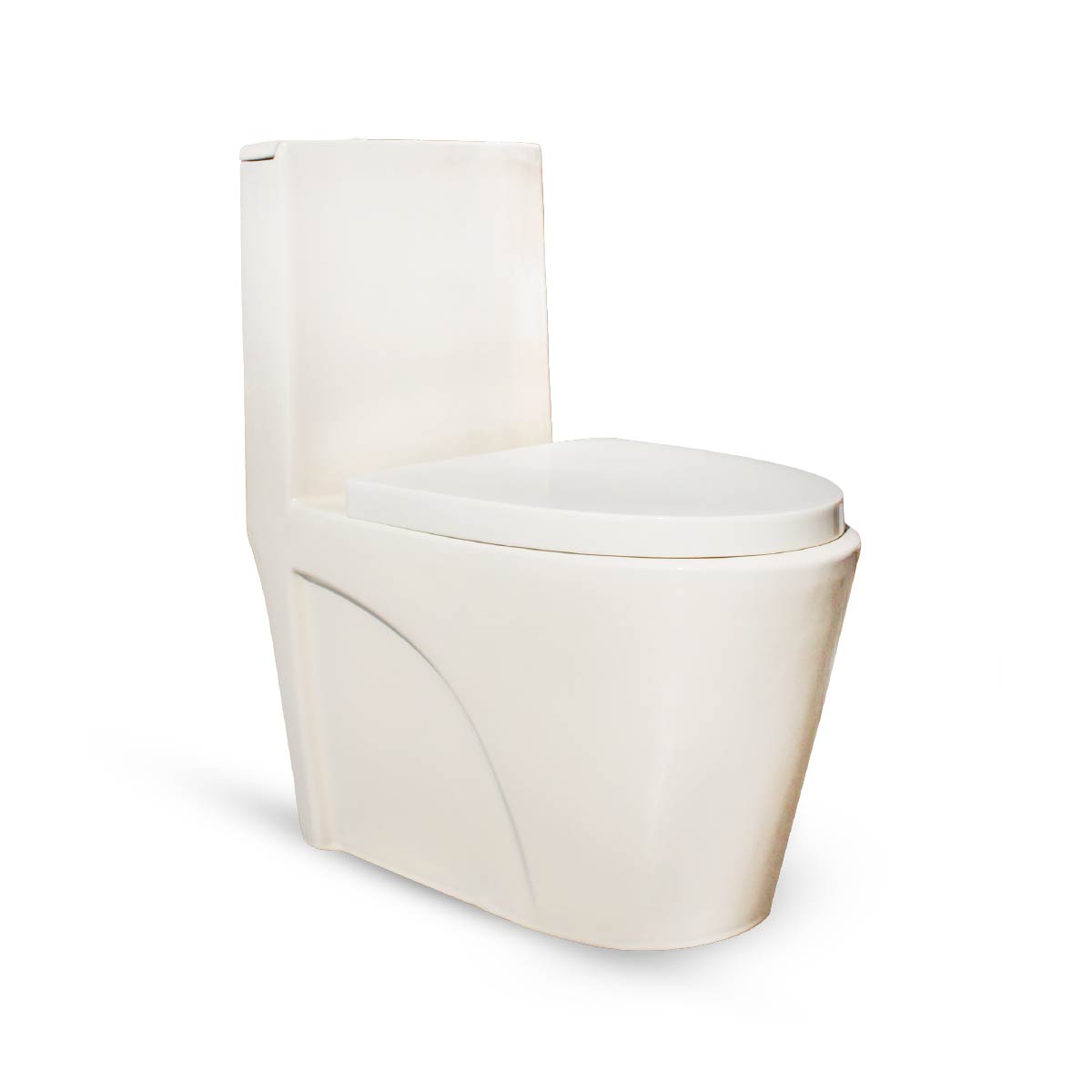 Inodoro One Piece + Tapa Asiento Y Acces. Minimalista Bone 8616 (70X40X78) Fratelli